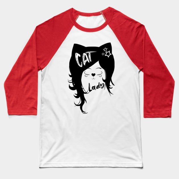 Crazy cat lady Baseball T-Shirt by Purrfect Corner